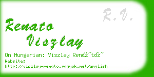 renato viszlay business card